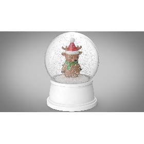 Snow Globe with a Deer 3D model